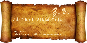 Zádori Viktória névjegykártya